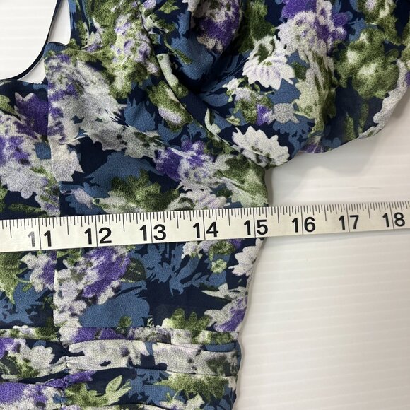 ASTR The Label Size Small Blue Asymmetrical High Low Midi Short Sleeve Dress NWT - Picture 7 of 12